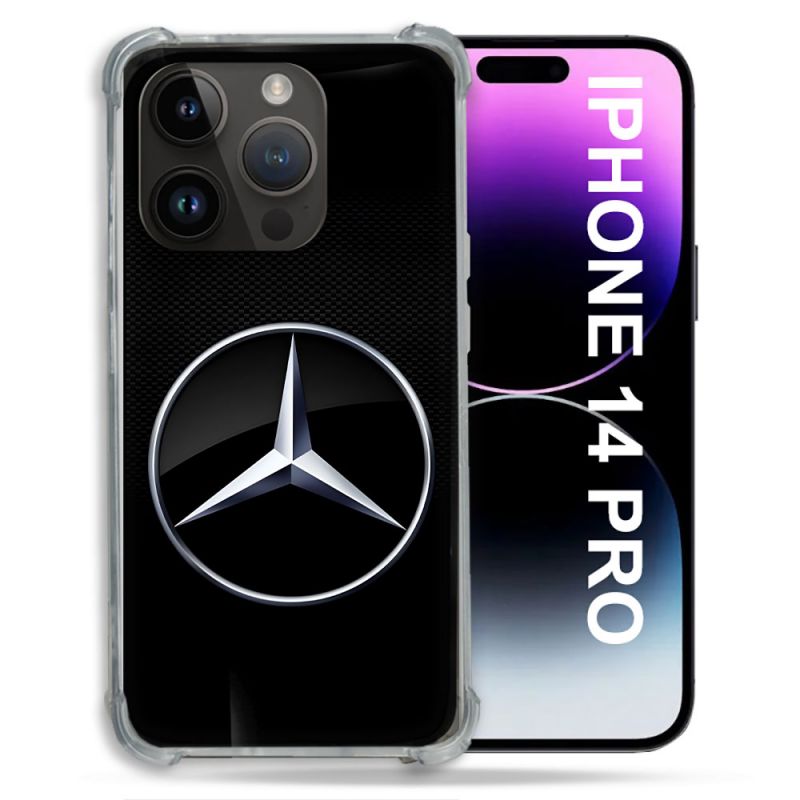 Coque Pour Iphone 14 Pro Mercedes Carbone
