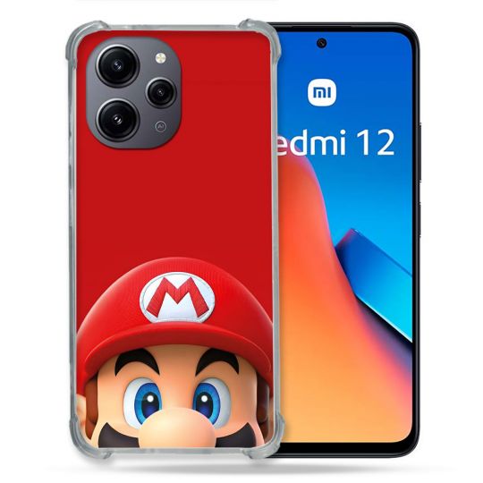Coque Pour Xiaomi Redmi 12 5G Mario Rouge