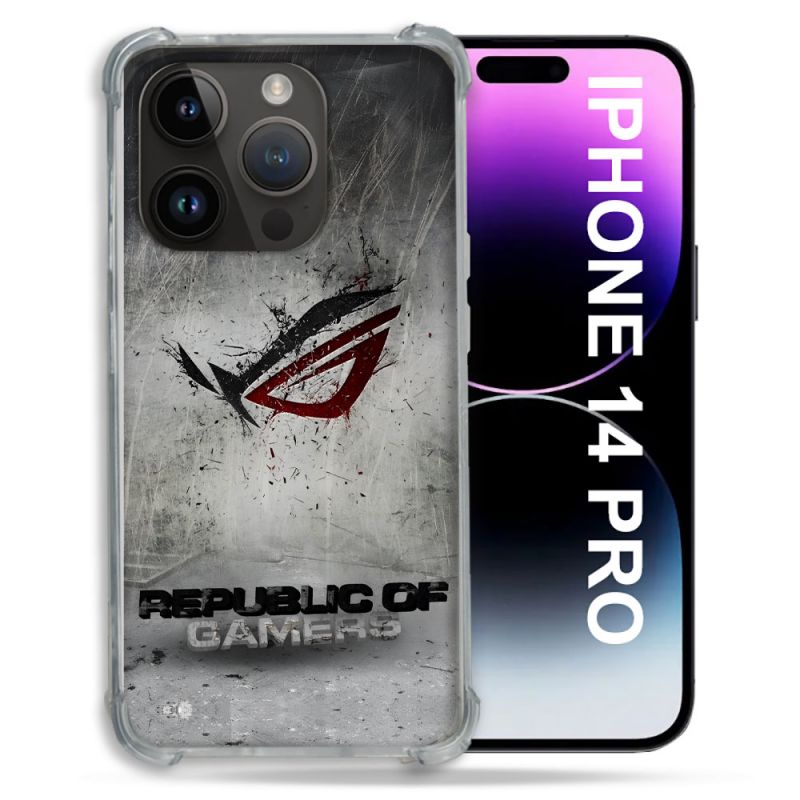 Coque Pour Iphone 14 Pro ROG Gris