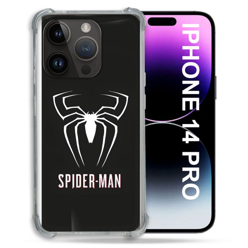 Coque Pour Iphone 14 Pro Spiderman Logo