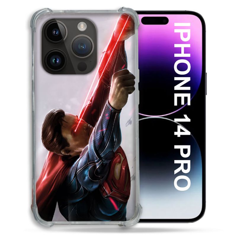 Coque Pour Iphone 14 Pro Superman Laser