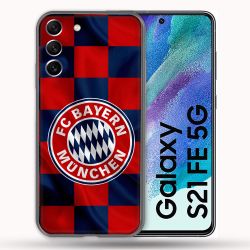 Coque Pour Samsung Galaxy S21 FE Foot Bayern Munich Carreaux