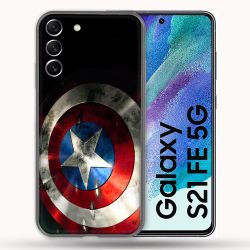 Coque Pour Samsung Galaxy S21 FE Captain America Bouclier