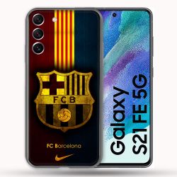 Coque Pour Samsung Galaxy S21 FE Foot FC Barcelone Vintage