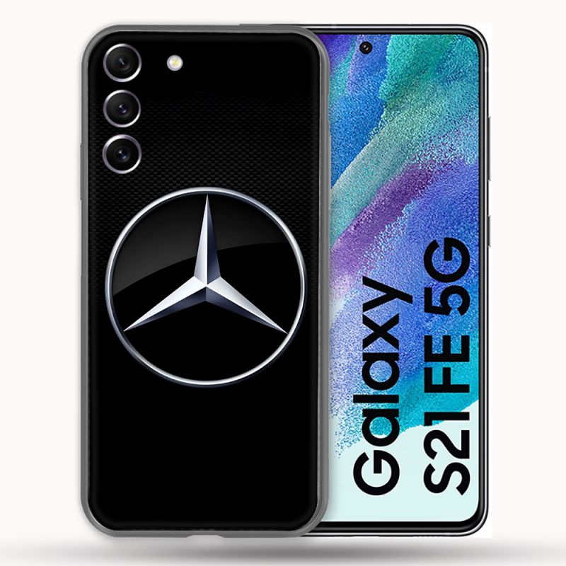 Coque Pour Samsung Galaxy S21 FE Mercedes Carbone