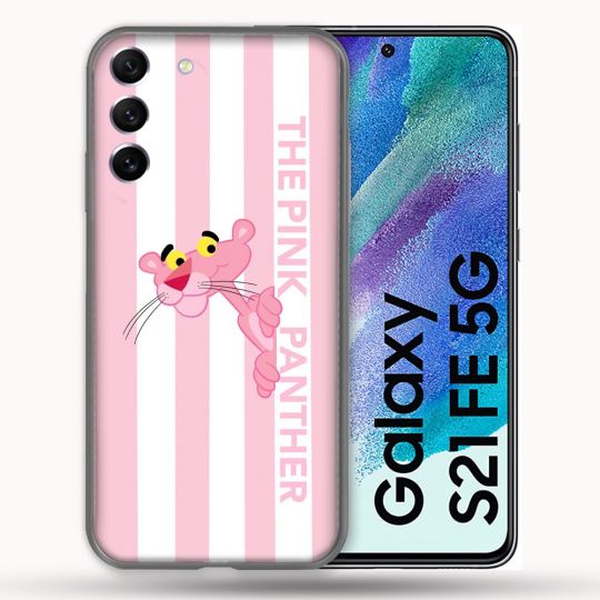 Coque Pour Samsung Galaxy S21 FE Panthere Rose