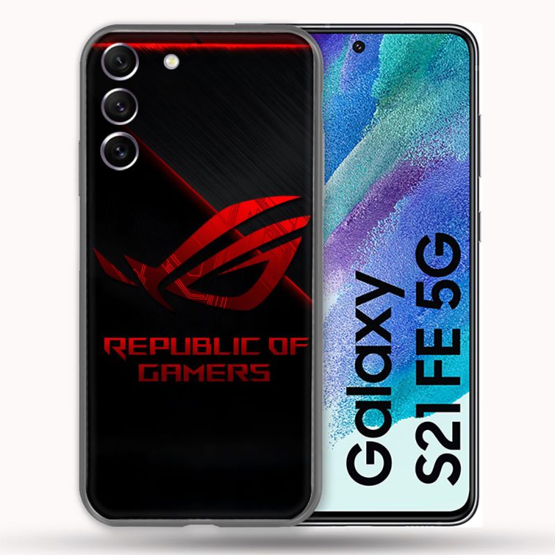 Coque Pour Samsung Galaxy S21 FE ROG Rouge