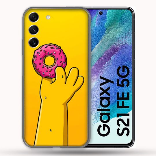 Coque Pour Samsung Galaxy S21 FE Simpson Donuts