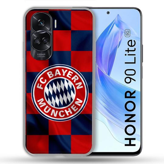 Coque Pour Honor 90 Lite 5G Foot Bayern Munich Carreaux