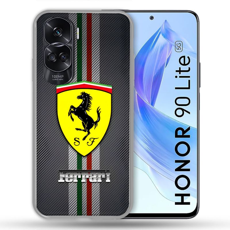 Coque Pour Honor 90 Lite 5G Ferrari Carbone