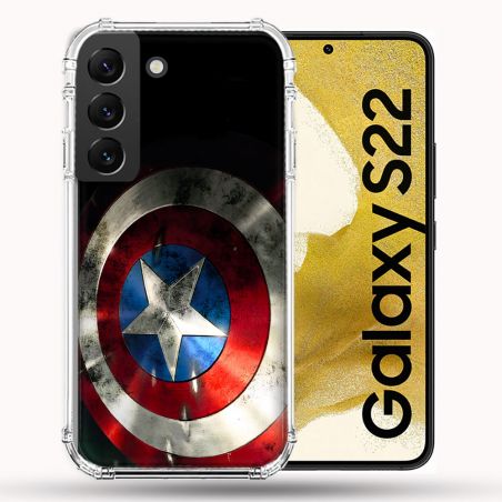 Coque Pour Samsung Galaxy S22 Captain America Bouclier