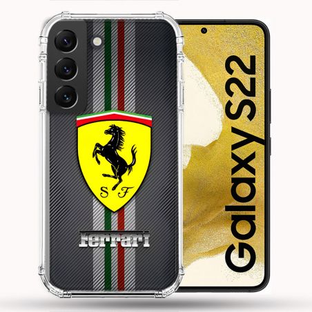 Coque Pour Samsung Galaxy S22 Ferrari Carbone
