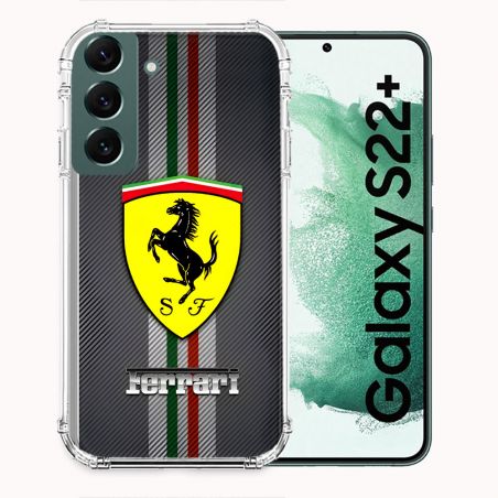 Coque Pour Samsung Galaxy S22 Plus Ferrari Carbone