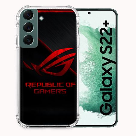 Coque Pour Samsung Galaxy S22 Plus ROG Rouge