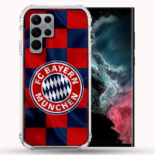 Coque Pour Samsung Galaxy S22 Ultra Foot Bayern Munich Carreaux