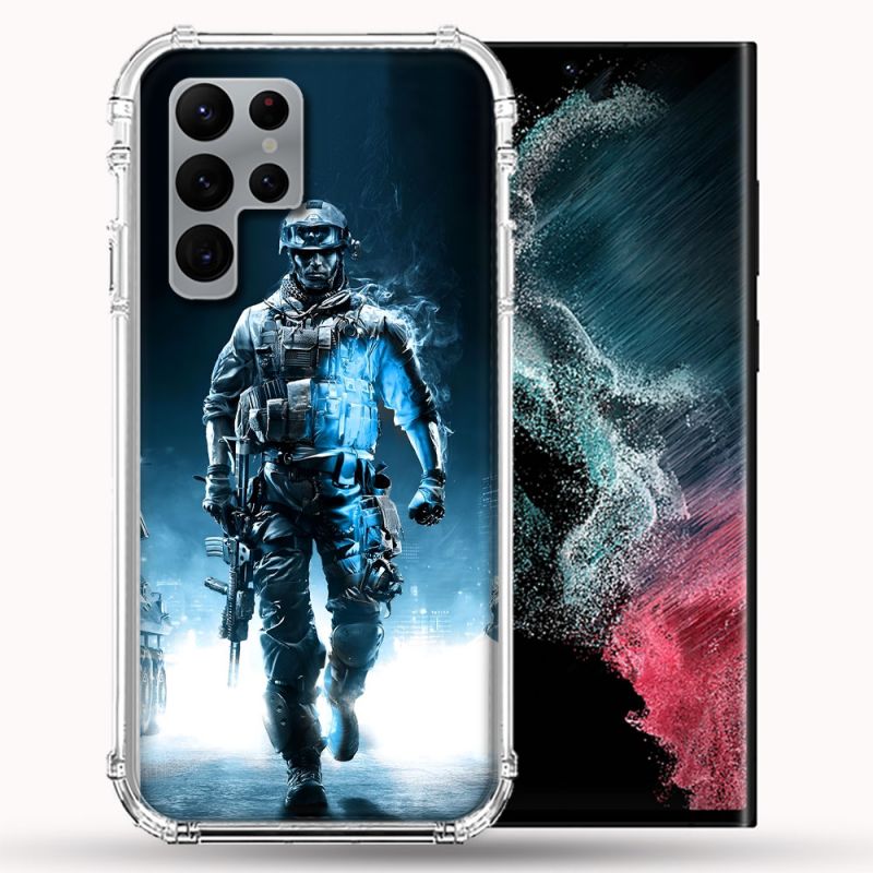 Coque Pour Samsung Galaxy S22 Ultra Call Of Duty Guerrier