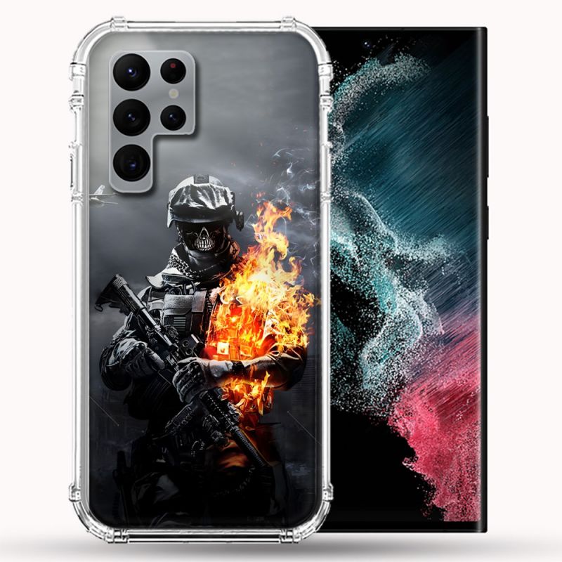 Coque Pour Samsung Galaxy S22 Ultra Call Of Duty Squelette