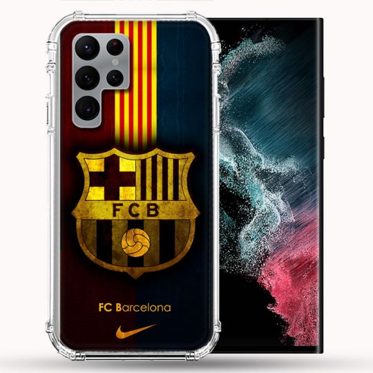 Coque Pour Samsung Galaxy S22 Ultra Foot FC Barcelone Vintage