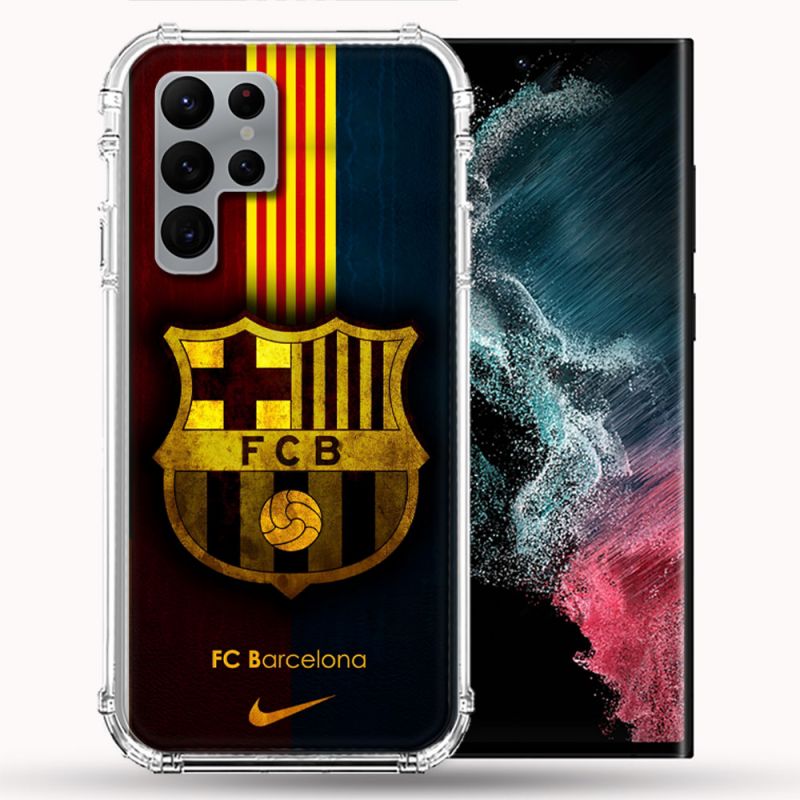 Coque Pour Samsung Galaxy S22 Ultra Foot FC Barcelone Vintage