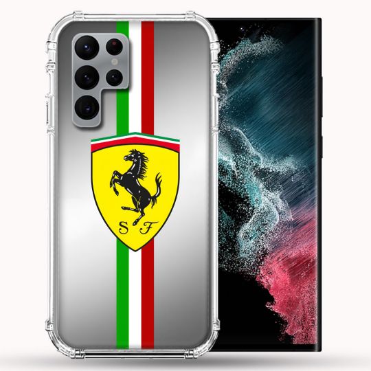 Coque Pour Samsung Galaxy S22 Ultra Ferrari Ligne