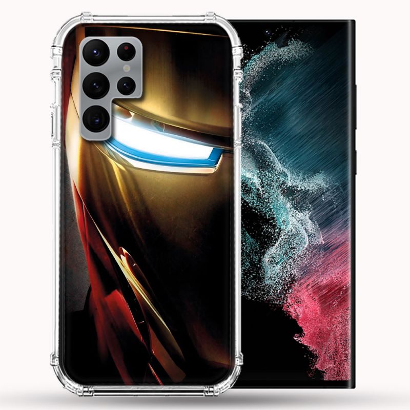 Coque Pour Samsung Galaxy S22 Ultra Iron Man Casque
