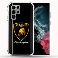 Coque Pour Samsung Galaxy S22 Ultra Lamborghini Carbone