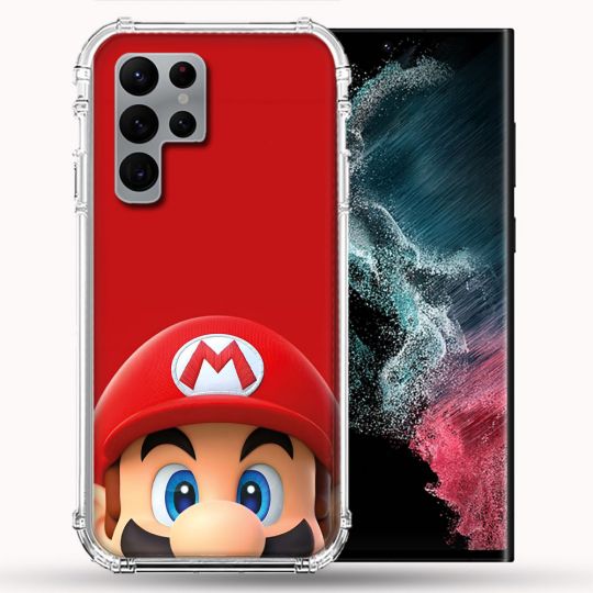 Coque Pour Samsung Galaxy S22 Ultra Mario Rouge