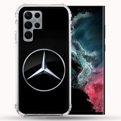Coque Pour Samsung Galaxy S22 Ultra Mercedes Carbone