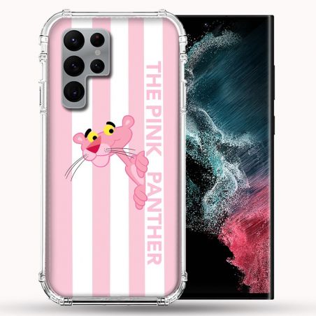Coque Pour Samsung Galaxy S22 Ultra Panthere Rose