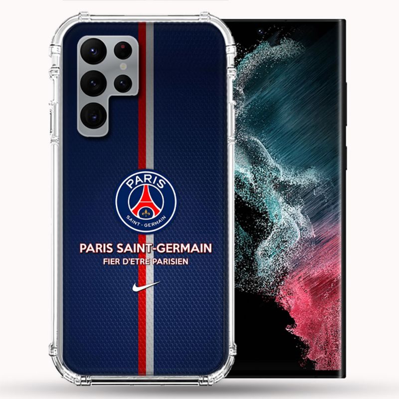 Coque Pour Samsung Galaxy S22 Ultra Foot PSG Fier