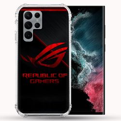 Coque Pour Samsung Galaxy S22 Ultra ROG Rouge