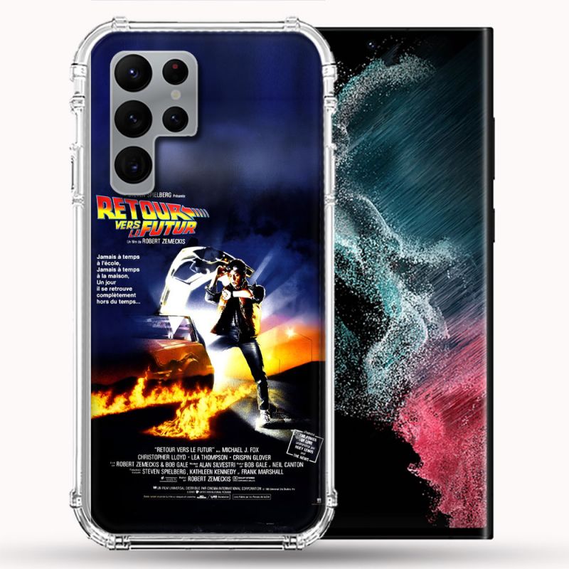 Coque Pour Samsung Galaxy S22 Ultra Retour Vers Le Futur Affiche