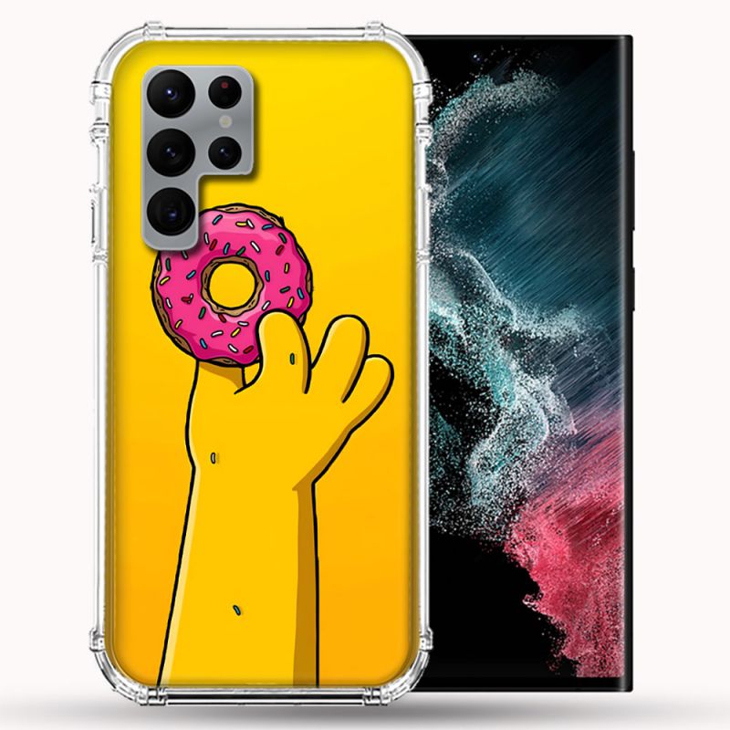 Coque Pour Samsung Galaxy S22 Ultra Simpson Donuts