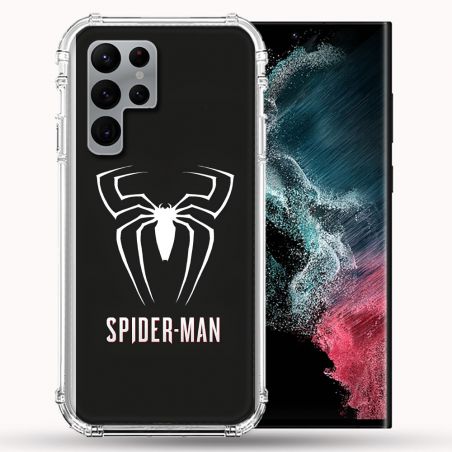 Coque Pour Samsung Galaxy S22 Ultra Spiderman Logo