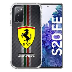 Coque Pour Samsung Galaxy S20 FE / S20FE Ferrari Carbone