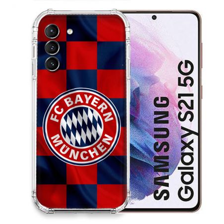 Coque Pour Samsung Galaxy S21 Foot Bayern Munich Carreaux