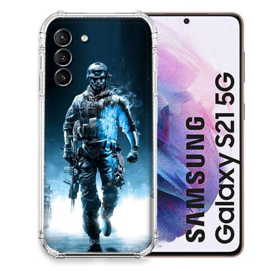 Coque Pour Samsung Galaxy S21 Call Of Duty Guerrier