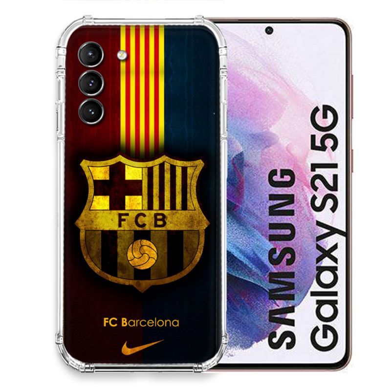 Coque Pour Samsung Galaxy S21 Foot FC Barcelone Vintage