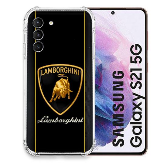 Coque Pour Samsung Galaxy S21 Lamborghini Carbone