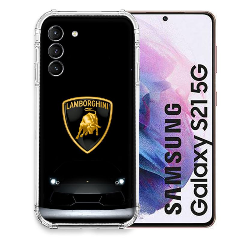 Coque Pour Samsung Galaxy S21 Lamborghini Noir