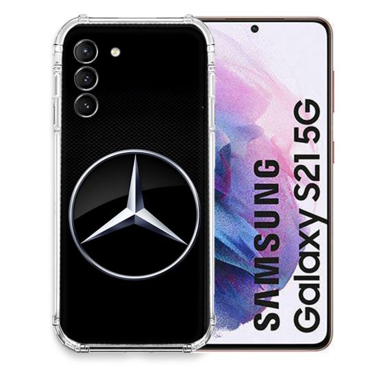 Coque Pour Samsung Galaxy S21 Mercedes Carbone