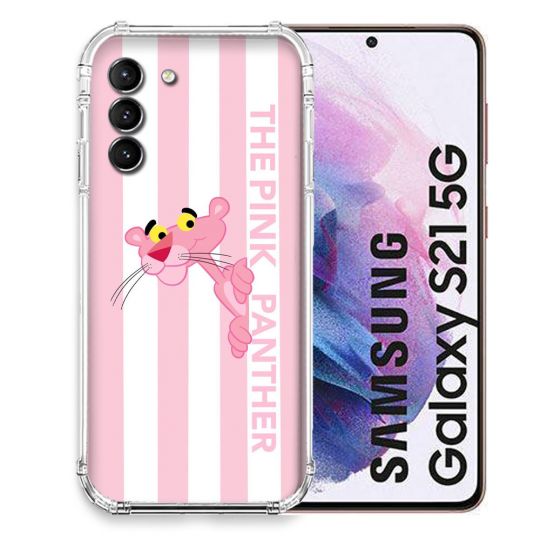 Coque Pour Samsung Galaxy S21 Panthere Rose