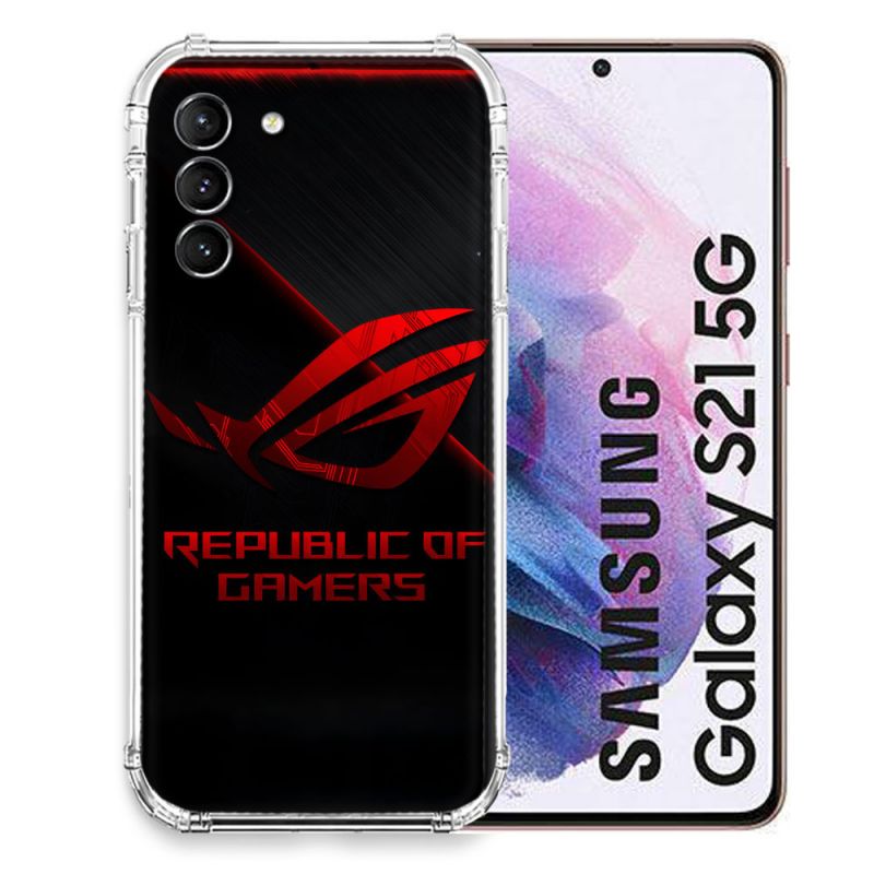 Coque Pour Samsung Galaxy S21 ROG Rouge