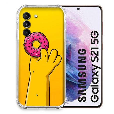Coque Pour Samsung Galaxy S21 Simpson Donuts