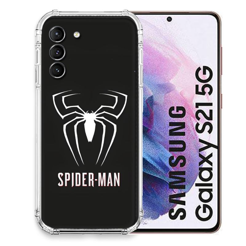 Coque Pour Samsung Galaxy S21 Spiderman Logo