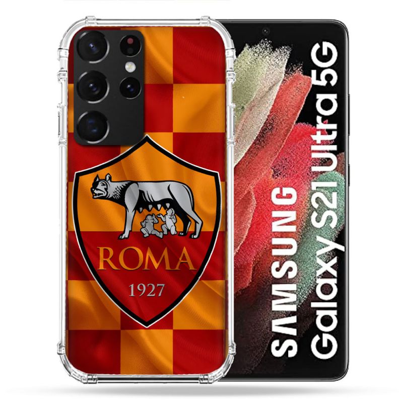 Coque Pour Samsung Galaxy S21 Ultra Foot As Roma