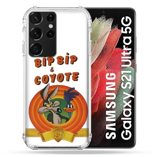 Coque Pour Samsung Galaxy S21 Ultra Bip Bip Coyote