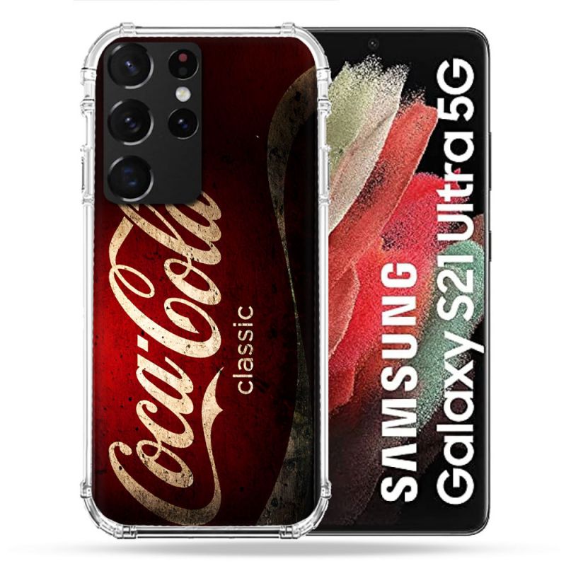 Coque Pour Samsung Galaxy S21 Ultra Coca Cola Classique