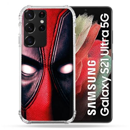 Coque Pour Samsung Galaxy S21 Ultra Deadpool Yeux