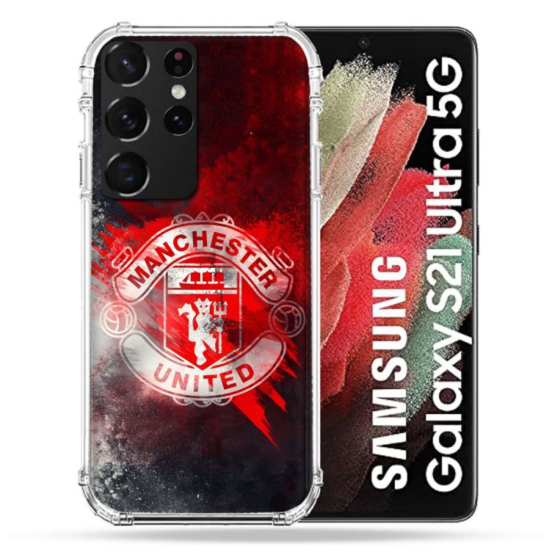 Coque Pour Samsung Galaxy S21 Ultra Foot Manchetser United
